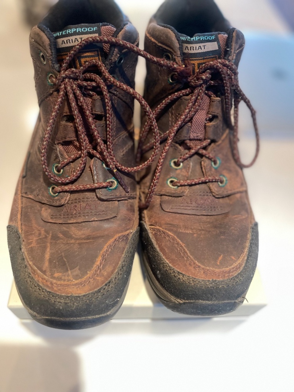 Ariat Waterproof Equestrian Terrain Ankle Boot Copper Brown Sz 8 - Picture 10 of 16